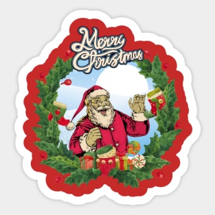 happy retro santa Sticker